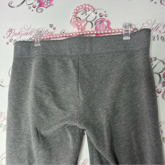 Abercrombie & fitch jogger sweatpants grey with  red logo on leg vintage Y2K - Picture 7 of 8